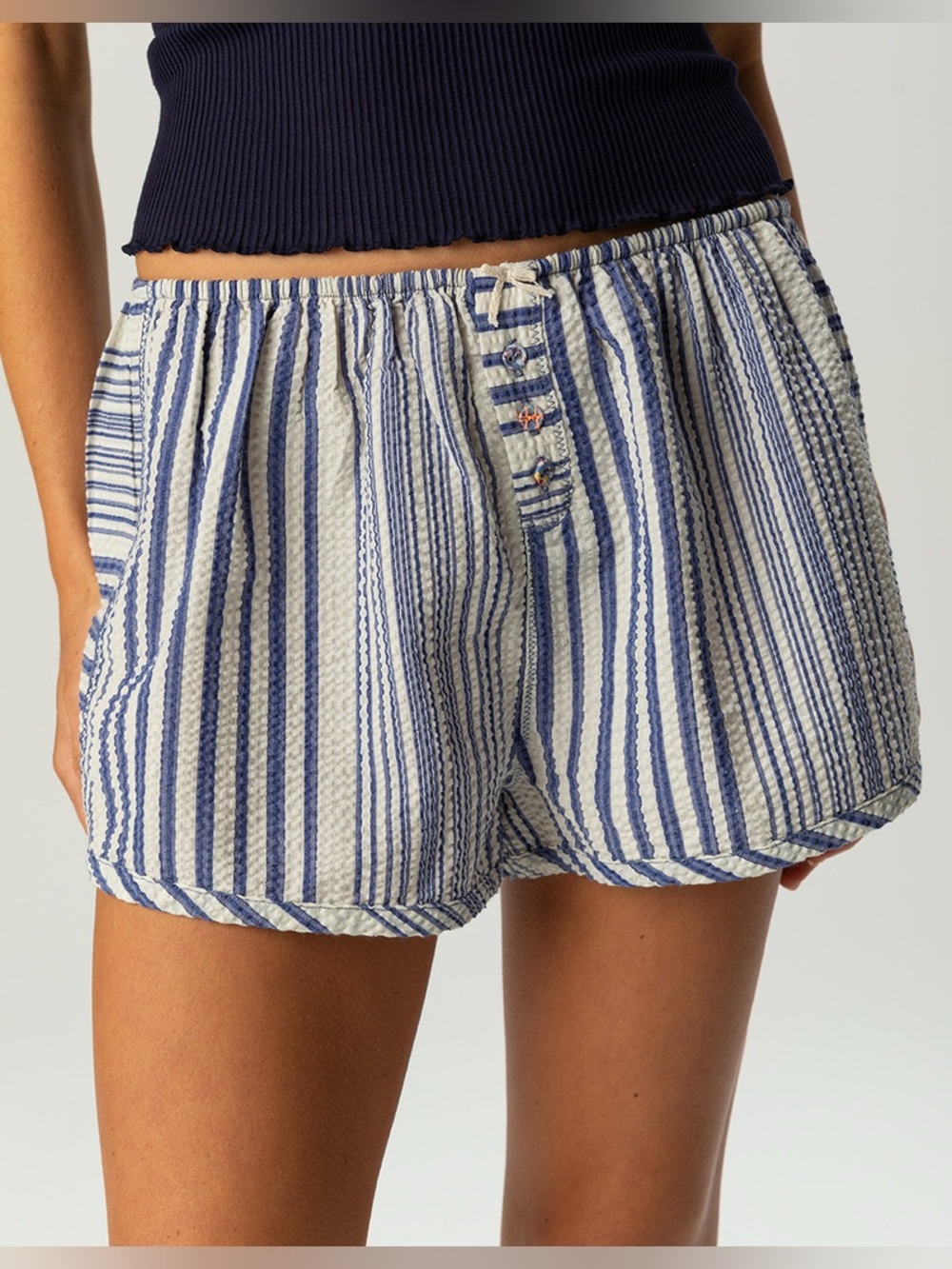 Free People Home By 8 Texture Womens Boxer Shorts Size Large - Picture 1 of 6